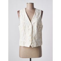 J&L - Gilet sans manche beige en coton - Femme - Taille 36 - Modz
