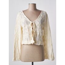 CHARLIOR - Gilet manches longues beige en coton - Femme - Taille 40 - Modz
