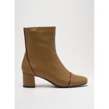 XAVIER DANAUD - Bottines/Boots beige en cuir - Femme - Taille 36 - Modz