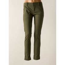 PLACE DU JOUR - Pantalon slim vert en coton - Femme - Taille 38 - Modz