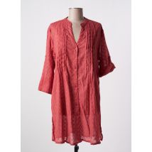 LAGON BLEU - Robe mi-longue rouge en coton - Femme - Taille TU - Modz