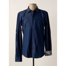 NUMEROLOGIE - Chemise manches longues bleu en coton - Homme - Taille S - Modz