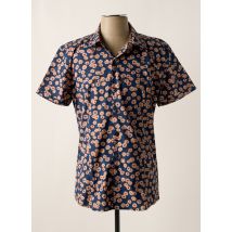 NUMEROLOGIE - Chemise manches courtes bleu en coton - Homme - Taille S - Modz
