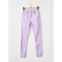 NINA CARTER - Pantalon slim violet en coton - Femme - Taille 36 - Modz