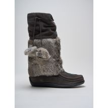 MUKS - Bottes gris en cuir - Femme - Taille 40 - Modz