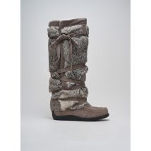 MUKS - Bottes gris en cuir - Femme - Taille 40 - Modz