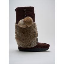 MUKS - Bottes marron en cuir - Femme - Taille 40 - Modz