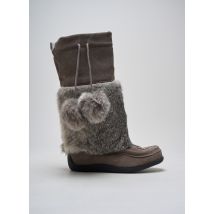 MUKS - Bottes gris en cuir - Femme - Taille 40 - Modz