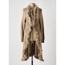 UN POINT C EST TOUT - Gilet manches longues beige en acrylique - Femme - Taille 42 - Modz