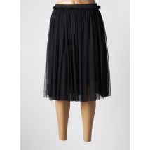 MIVITE - Jupe mi-longue noir en polyester - Femme - Taille 40 - Modz