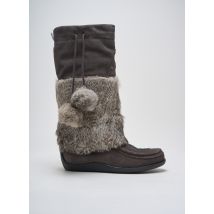 MUKS - Bottes gris en cuir - Femme - Taille 40 - Modz