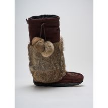 MUKS - Bottes marron en cuir - Femme - Taille 41 - Modz