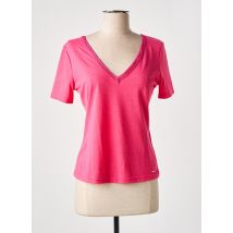 MORGAN - T-shirt rose en lin - Femme - Taille 36 - Modz