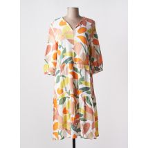 M.X.O - Robe mi-longue jaune en viscose - Femme - Taille 34 - Modz