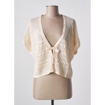 LE PETIT BAIGNEUR - Gilet manches courtes beige en lin - Femme - Taille 36 - Modz