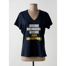KAPITALES - T-shirt bleu en coton - Femme - Taille 40 - Modz