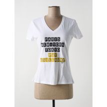 KAPITALES - T-shirt blanc en coton - Femme - Taille 36 - Modz