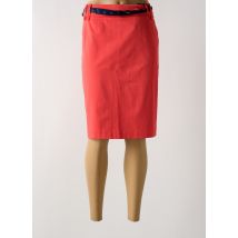 UN TEMPS POUR ELLE - Jupe mi-longue orange en coton - Femme - Taille 44 - Modz