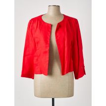 FEMMES JE VOUS AIME - Veste chic rouge en lin - Femme - Taille 42 - Modz