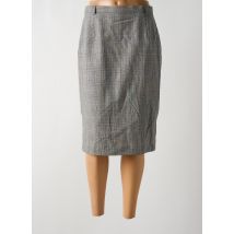 HAUBER - Jupe mi-longue gris en laine vierge - Femme - Taille 40 - Modz