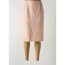 HAUBER - Jupe mi-longue orange en acrylique - Femme - Taille 44 - Modz