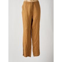 DIANE LAURY - Pantalon droit jaune en lin - Femme - Taille 50 - Modz
