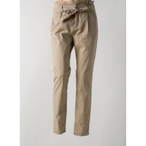 VERO MODA - Pantalon 7/8 beige en coton - Femme - Taille 36 - Modz