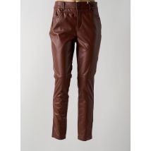 STREET ONE - Pantalon slim marron en polyester - Femme - Taille 40 - Modz