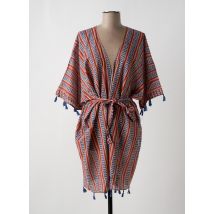 COLORES - Veste kimono rouge en coton - Femme - Taille TU - Modz