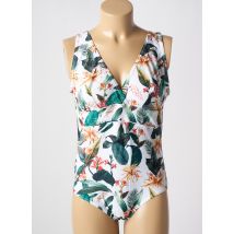 LAGON BLEU - Maillot de bain 1 pièce blanc en polyamide - Femme - Taille 48 - Modz