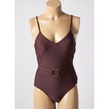YSABEL MORA - Maillot de bain 1 pièce marron en polyurethane - Femme - Taille 105B - Modz