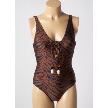 ADMAS - Maillot de bain 1 pièce marron en polyamide - Femme - Taille 40 - Modz