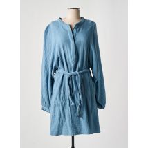 ACQUAVERDE - Robe mi-longue bleu en coton - Femme - Taille 40 - Modz