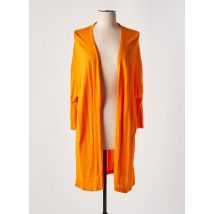 ABSOLUT CASHMERE - Gilet manches longues orange en bambou - Femme - Taille 36 - Modz