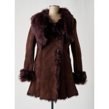 PATRIZIA PEPE FIRENZE - Manteau long violet en cuir - Femme - Taille 40 - Modz