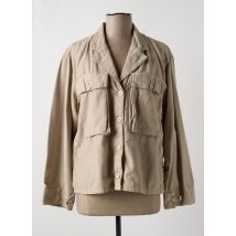 ACQUAVERDE - Veste casual beige en coton - Femme - Taille 38 - Modz