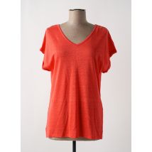 ALLUDE - T-shirt orange en lin - Femme - Taille 38 - Modz