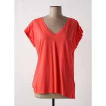 ALLUDE - T-shirt orange en coton - Femme - Taille 40 - Modz