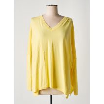 ALLUDE - Pull jaune en coton - Femme - Taille 40 - Modz