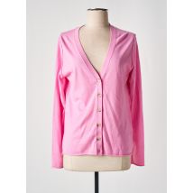 ALLUDE - Gilet manches longues rose en coton - Femme - Taille 38 - Modz