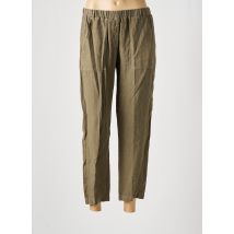 HARTFORD - Pantalon 7/8 vert en lin - Femme - Taille 36 - Modz