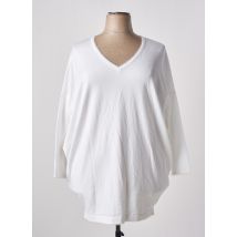 MAT. - Pull blanc en acrylique - Femme - Taille 50 - Modz