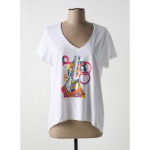 STORIATIPIC - T-shirt blanc en coton - Femme - Taille 36 - Modz
