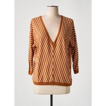 LA FEE MARABOUTEE - Pull marron en acrylique - Femme - Taille 50 - Modz