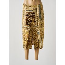 PAUL BRIAL - Jupe mi-longue jaune en viscose - Femme - Taille 38 - Modz