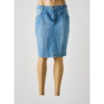 WALTRON - Jupe mi-longue bleu en coton - Femme - Taille 42 - Modz