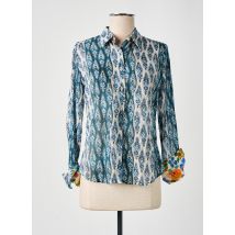 LA CIBLE ROUGE - Chemisier bleu en coton - Femme - Taille 36 - Modz