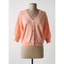JULIE GUERLANDE - Gilet manches longues orange en polyester - Femme - Taille 40 - Modz