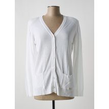 MINO MORA - Gilet manches longues blanc en acrylique - Femme - Taille 44 - Modz