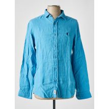 MCS - Chemise manches longues bleu en lin - Homme - Taille S - Modz